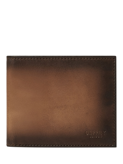 OSPREY LONDON Hand Burnished Leather Billfold Wallet, Cognac, Cognac