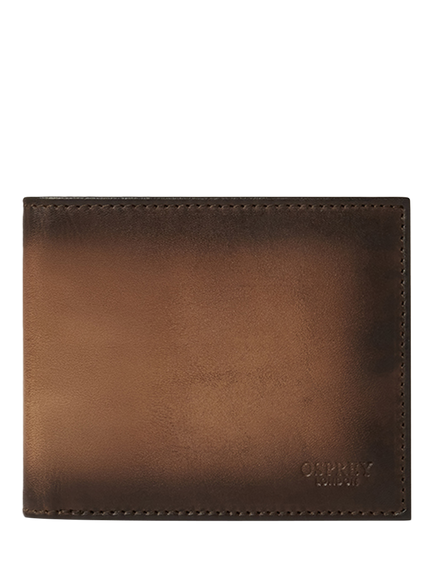 OSPREY LONDON Hand Burnished Leather Billfold Wallet, Cognac, Cognac
