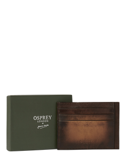 OSPREY LONDON Hand Burnished Leather Cardholder, Cognac - view 2, Cognac