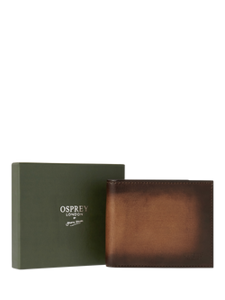 OSPREY LONDON Hand Burnished Leather Coin Pocket Wallet, Cognac - view 2, Cognac