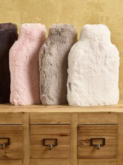 Truly Faux Fur Hot Water Bottle, Cream - view 2, Cream