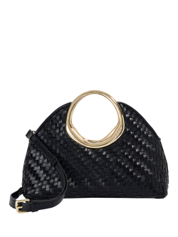 Dune London Dawnings Woven Grab Bag, Black