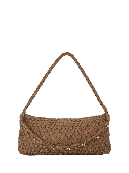 Dune London Deliberating Woven Shoulder Bag, Bronze, Bronze