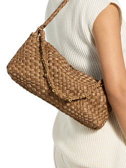 Dune London Deliberating Woven Shoulder Bag, Bronze - view 2, Bronze