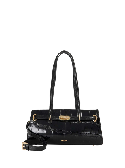 Dune London Depend Twin Handle Handbag, Black, Black