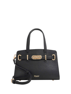 Dune London Dinkydefine Leather Grab Bag, Black, Black