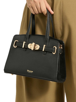 Dune London Dinkydefine Leather Grab Bag, Black - view 2, Black