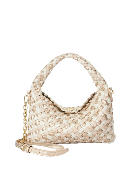 Dune London Dinkydeliberate Small Woven Grab Bag, Ecru