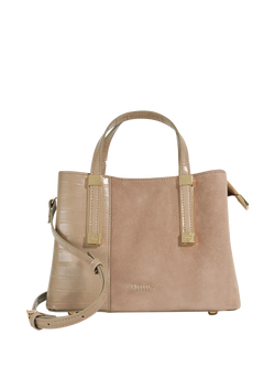 Dune London Dinkydorry Mini Tote Bag, Grey-croc_synthetic