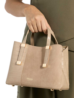 Dune London Dinkydorry Mini Tote Bag - view 2, Grey-croc_synthetic