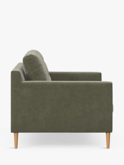 John Lewis Draper II Medium 2 Seater Sofa, Light Leg, Moss Green - view 2, Moss Green