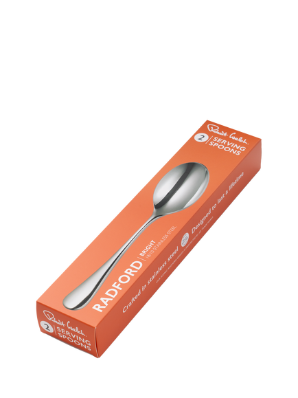 Robert Welch Radford Bright Stainless Steel Serving Spoons, Set of 2 - view 2, Silver