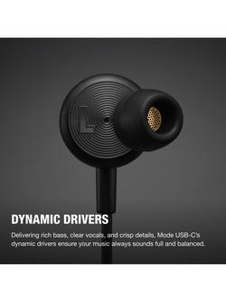Marshall Mode USB-C In-Ear Headphones with Mic/Remote, Black - view 2, Black