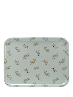 Sophie Allport Olive Large Birch Wood Tray, Sage Green, Olive