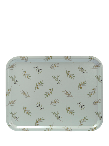 Sophie Allport Olive Large Birch Wood Tray, Sage Green, Olive