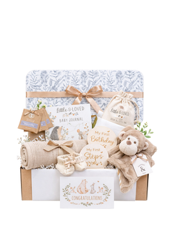 Bumbles & Boo Cheeky Monkey Baby Gift Box, Coffee & Beige Tones