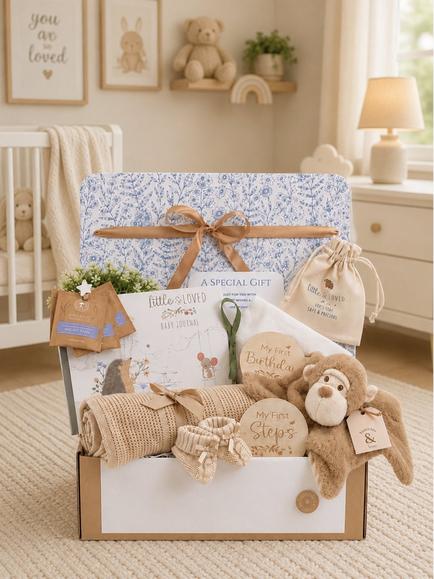 Bumbles & Boo Cheeky Monkey Baby Gift Box - view 2, Coffee & Beige Tones