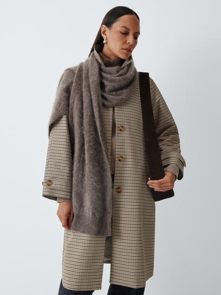 John Lewis Brushed Cashmere Scarf, Mole
