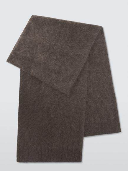 John Lewis Brushed Cashmere Scarf - view 2, Mole