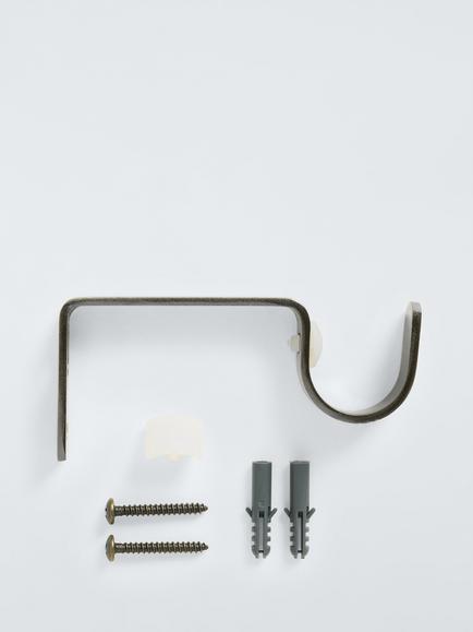 John Lewis Standard Bracket, Dia.28mm, Matte Black, Antique Brass
