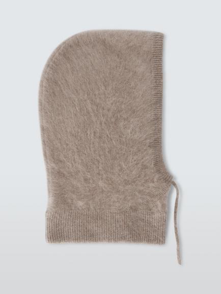 John Lewis Brushed Cashmere Hood - view 2, Taupe
