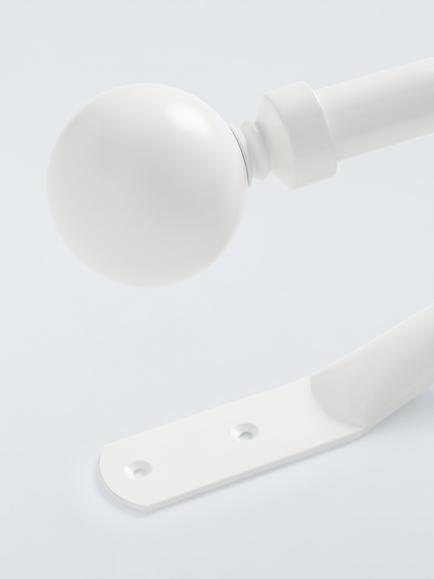 John Lewis Ball Curtain Holdback, Pack of 2, Matte Black - view 2, Matte White