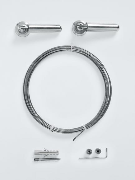 John Lewis Room Dividing Wire, 5m, Silver, Silver