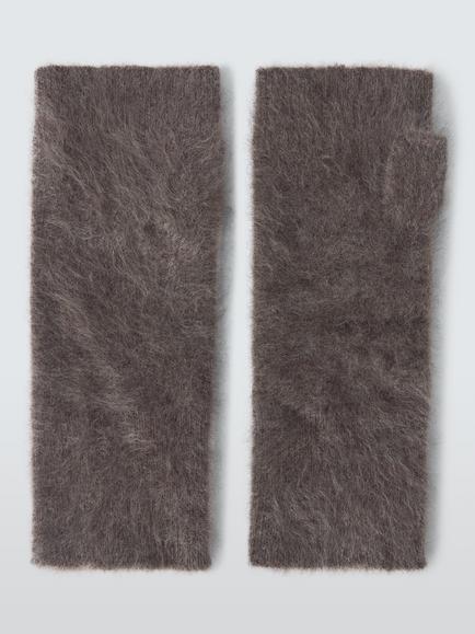 John Lewis Brushed Cashmere Handwarmers, Mole