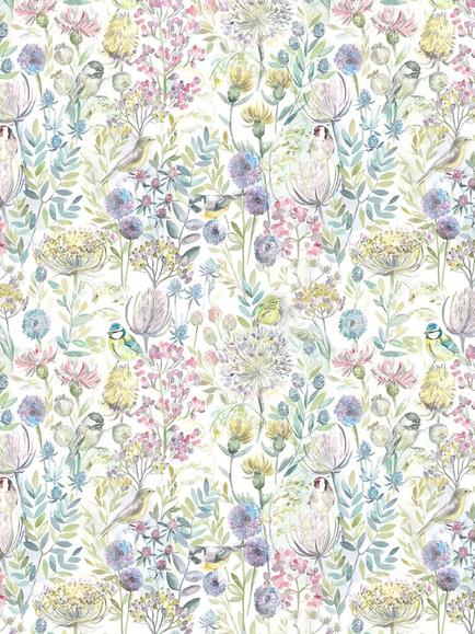 Voyage Morning Chorus Furnishing Fabric, Cream - view 2, Cream