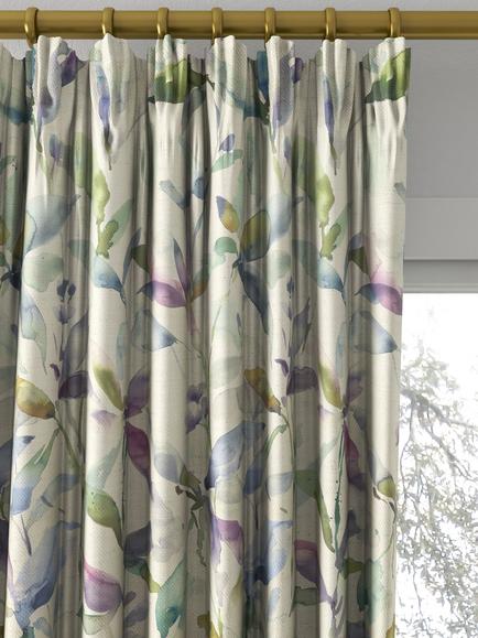 Voyage Naura Made to Measure Curtains or Roman Blind, Lemon Natural - view 2, Lemon Natural