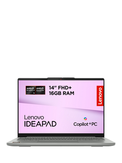 Lenovo IdeaPad Slim 5 Laptop, AMD Ryzen AI 5 Processor, 16GB RAM, 1TB SSD, 14" WUXGA, Luna Grey, Luna Grey