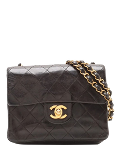 Pre-loved CHANEL Vintage 1994 Mini Lambskin Classic Single Flap Bag, Black, Black