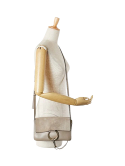 Pre-loved Chloé Faye Suede and Leather Shoulder Bag, Neutral - view 2, Neutral