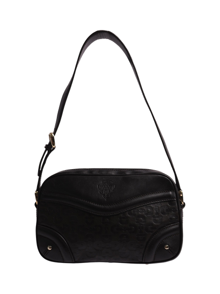 Pre-loved GUCCI Crest Horsebit Shoulder Bag, Brown, Brown