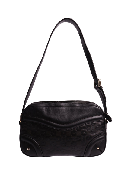 Pre-loved GUCCI Crest Horsebit Shoulder Bag, Brown - view 2, Brown