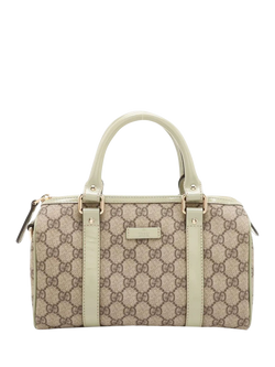 Pre-loved GUCCI GG Supreme Top Handle Bag, Brown, Brown