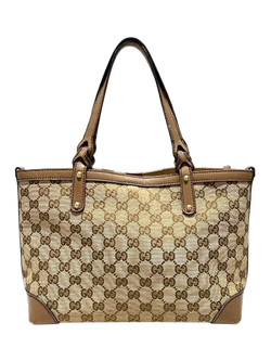 Pre-loved GUCCI GG Canvas Tote Bag, Brown - view 2, Brown