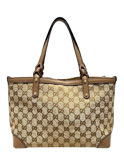 Pre-loved GUCCI GG Canvas Tote Bag, Brown - view 2, Brown
