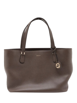 Pre-loved GUCCI Leather Top Handle Bag, Brown, Brown