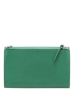 Pre-loved GUCCI Interlocking G Leather Chain Shoulder Bag, Green - view 2, Green