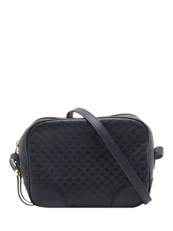 Pre-loved GUCCI Micro Guccissima Leather Crossbody Bag, Blue, Blue