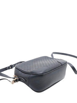 Pre-loved GUCCI Micro Guccissima Leather Crossbody Bag, Blue - view 2, Blue