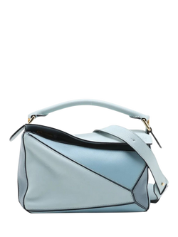 Pre-loved LOEWE Small Tri Colour Puzzle Bag, Blue, Blue