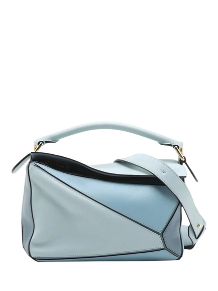 Pre-loved LOEWE Small Tri Colour Puzzle Bag, Blue, Blue