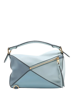 Pre-loved LOEWE Small Tri Colour Puzzle Bag, Blue - view 2, Blue