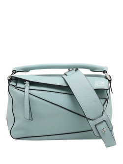 Pre-loved LOEWE Small Silver Hardware Puzzle Bag, Blue, Blue