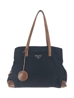 Pre-loved Prada Tessuto Nylon Shoulder Bag, Black, Black