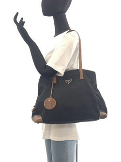 Pre-loved Prada Tessuto Nylon Shoulder Bag, Black - view 2, Black