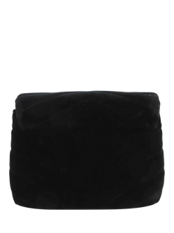 Pre-loved SAINT LAURENT Loulou Velvet Quilted Crossbody Bag, Black - view 2, Black