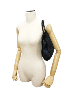 Pre-loved Stella McCartney Sparkly Falabella Chain Top Handle Bag, Dark Blue - view 2, Blue